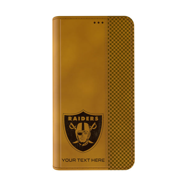 Las Vegas Raiders Personalized Burn iPhone Folio Phone Case for Apple iPhone Closed.Jpg
