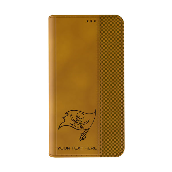 Tampa Bay Buccaneers Personalized Burn iPhone Folio Phone Case for Apple iPhone Closed.Jpg