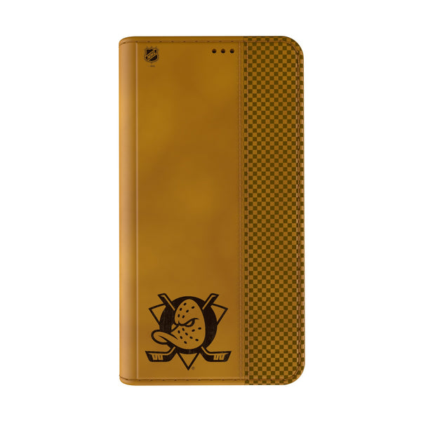 Anaheim Ducks Burn iPhone Folio Phone Case for Apple iPhone Closed.Jpg