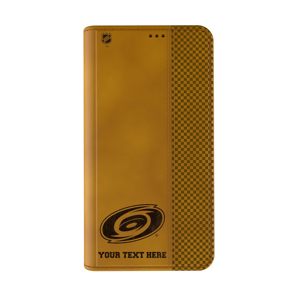 Carolina Hurricanes Personalized Burn iPhone Folio Phone Case for Apple iPhone Closed.Jpg