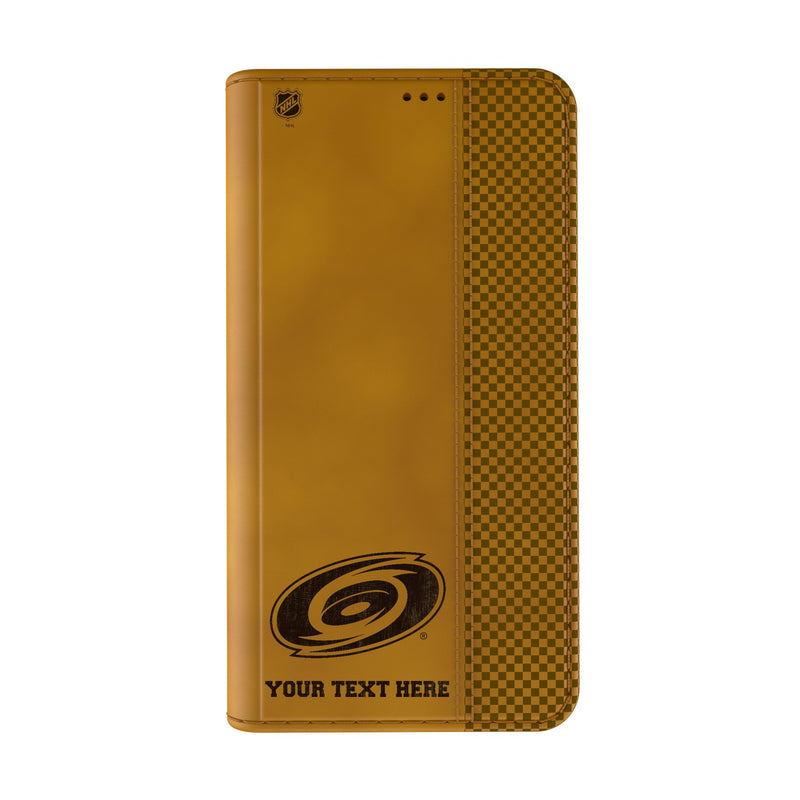 Carolina Hurricanes Personalized Burn iPhone Folio Phone Case for Apple iPhone Closed.Jpg