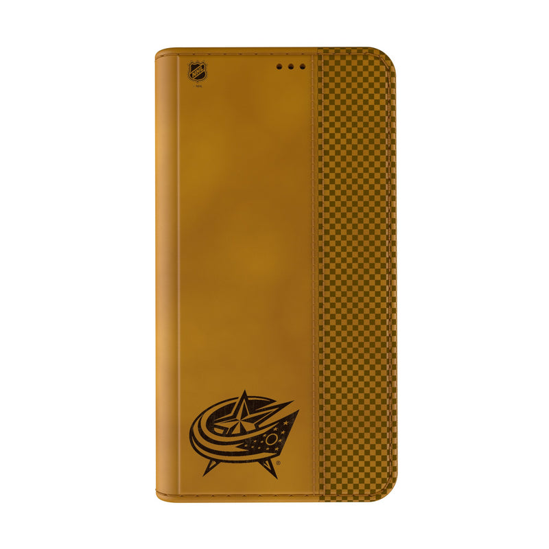 Columbus Blue Jackets Burn iPhone Folio Phone Case for Apple iPhone Closed.Jpg