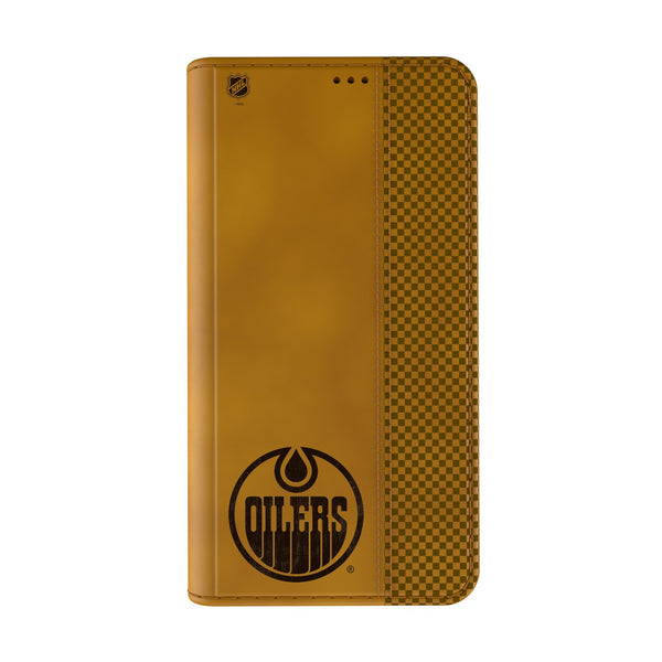 Edmonton Oilers Burn iPhone Folio Phone Case for Apple iPhone Closed.Jpg