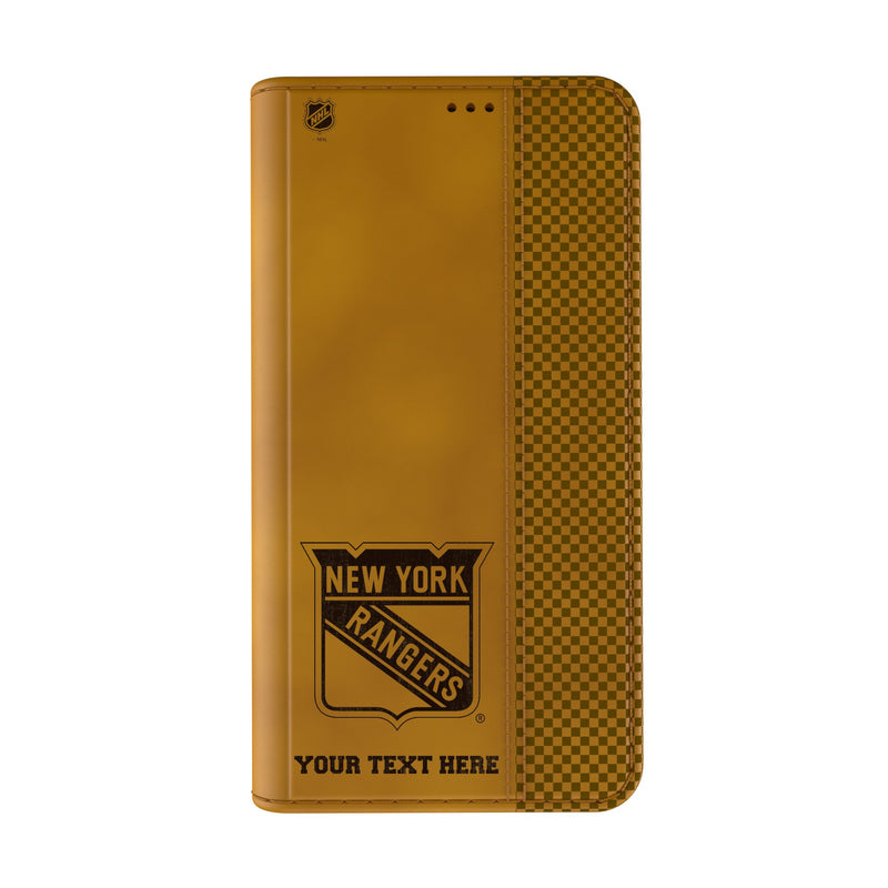 New York Rangers Personalized Burn iPhone Folio Phone Case for Apple iPhone Closed.Jpg