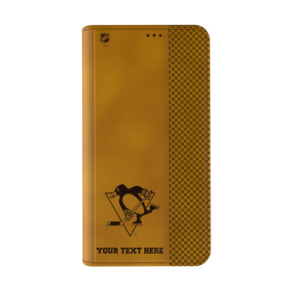 Pittsburgh Penguins Personalized Burn iPhone Folio Phone Case for Apple iPhone Closed.Jpg