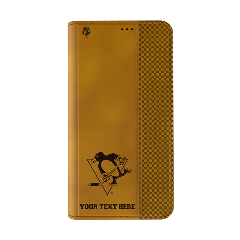 Pittsburgh Penguins Personalized Burn iPhone Folio Phone Case for Apple iPhone Closed.Jpg