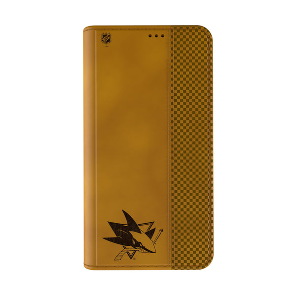 San Jose Sharks Burn iPhone Folio Phone Case for Apple iPhone Closed.Jpg