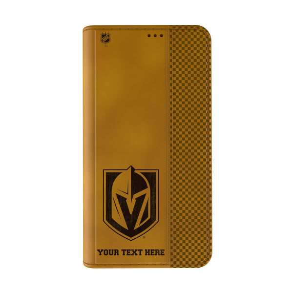 Vegas Golden Knights Personalized Burn iPhone Folio Phone Case for Apple iPhone Closed.Jpg
