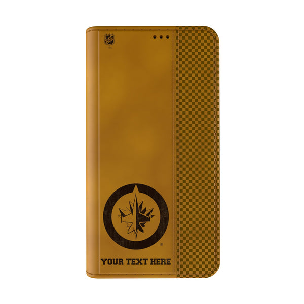 Winnipeg Jets Personalized Burn iPhone Folio Phone Case for Apple iPhone Closed.Jpg