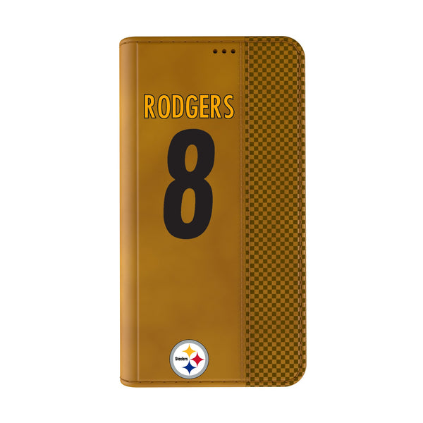 Aaron Rodgers Pittsburgh Steelers 8 Game Tactic iPhone Folio Phone Case for Apple iPhone Closed.Jpg