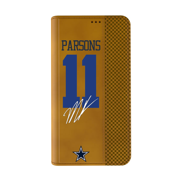 Micah Parsons Dallas Cowboys 11 Game Tactic iPhone Folio Phone Case for Apple iPhone Closed.Jpg
