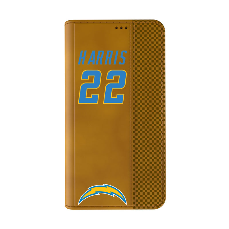 Najee Harris Los Angeles Chargers 22 Game Tactic iPhone Folio Phone Case for Apple iPhone Closed.Jpg