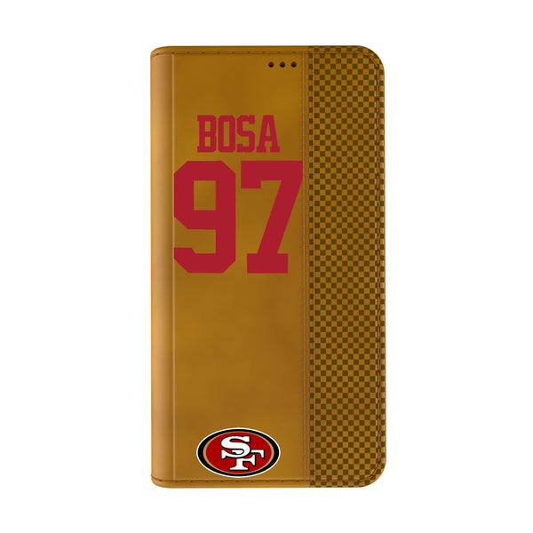 Nick Bosa San Francisco 49ers 97 Game Tactic iPhone Folio Phone Case for Apple iPhone Closed.Jpg
