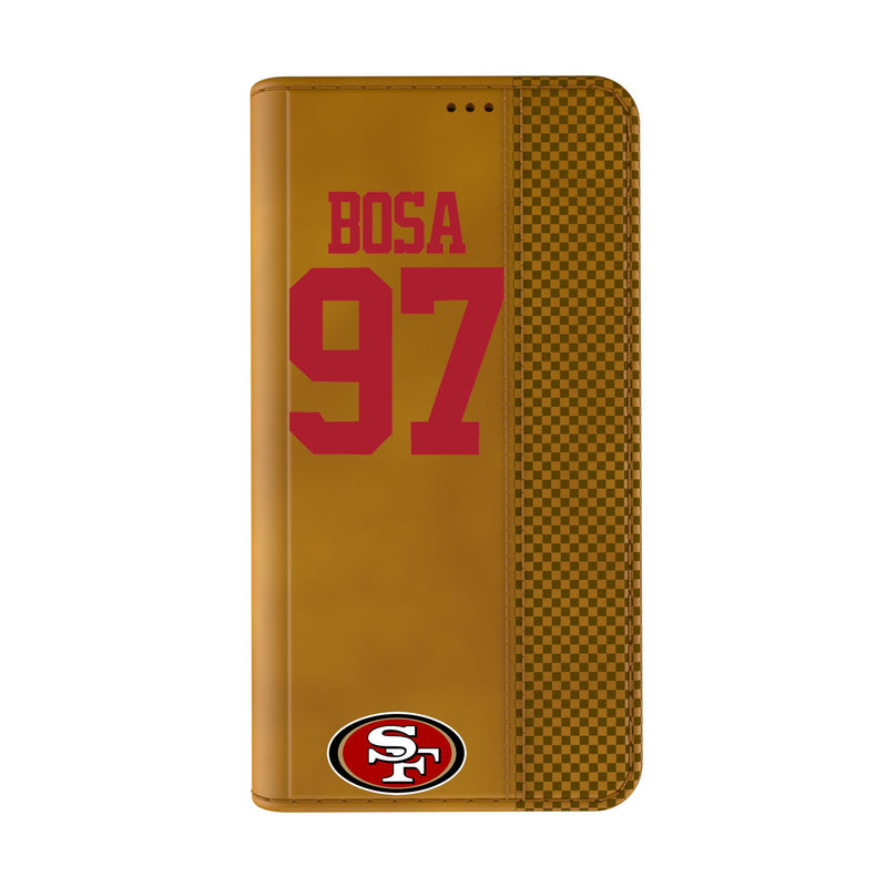 Nick Bosa San Francisco 49ers 97 Game Tactic iPhone Folio Phone Case for Apple iPhone Closed.Jpg