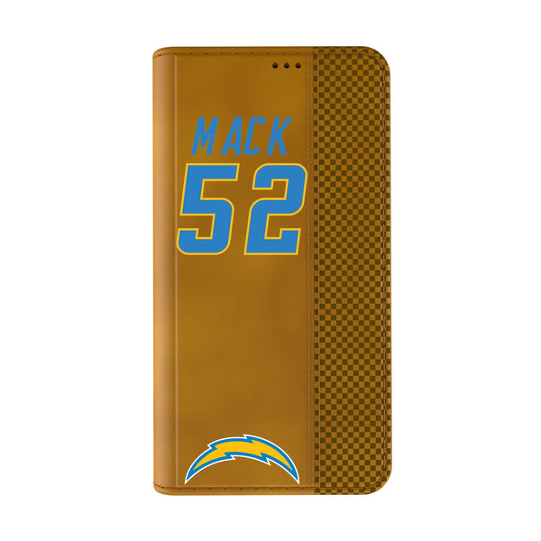Khalil Mack Los Angeles Chargers 52 Game Tactic iPhone Folio Phone Case for Apple iPhone Closed.Jpg