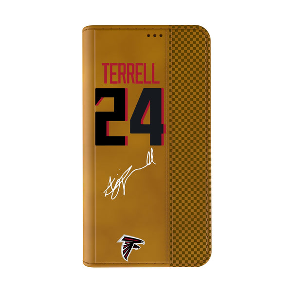 A.J. Terrell Atlanta Falcons 24 Ready iPhone Folio Phone Case Closed.Jpg