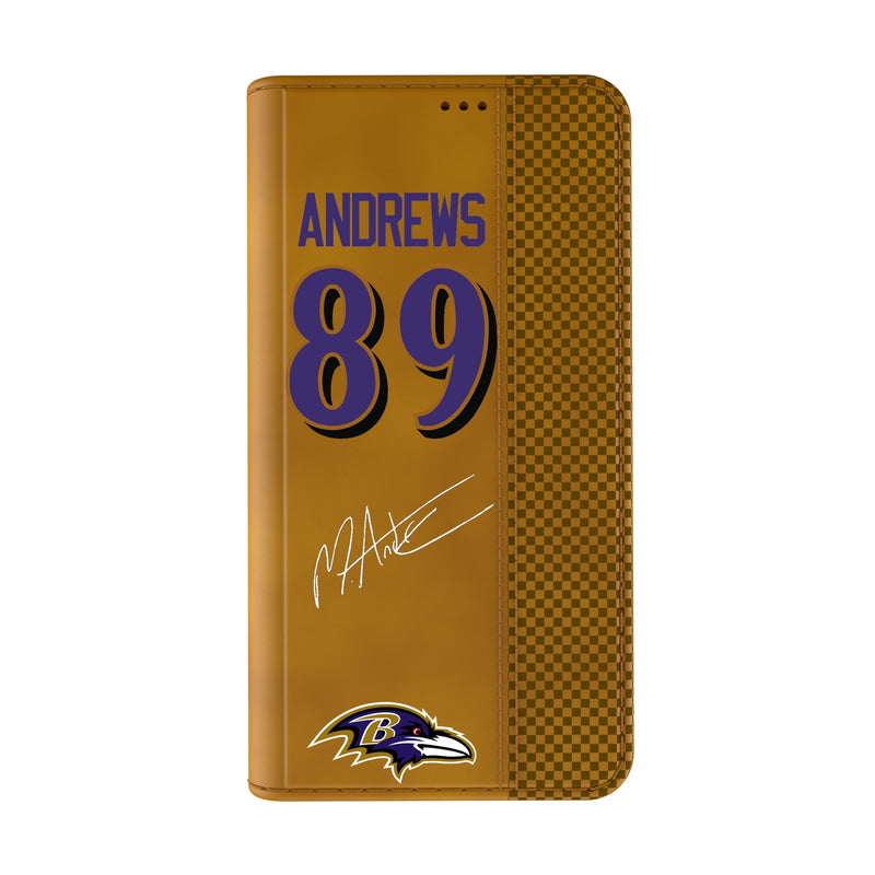 Mark Andrews Baltimore Ravens 89 Game Tactic iPhone Folio Phone Case for Apple iPhone Closed.Jpg