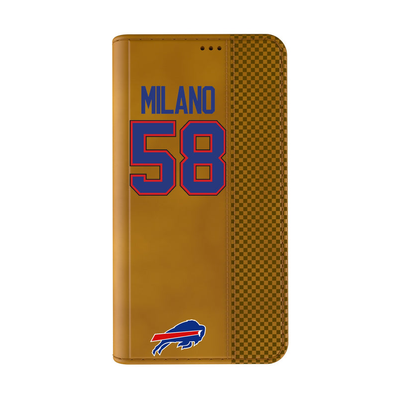 Matt Milano Buffalo Bills 58 Game Tactic iPhone Folio Phone Case for Apple iPhone Closed.Jpg