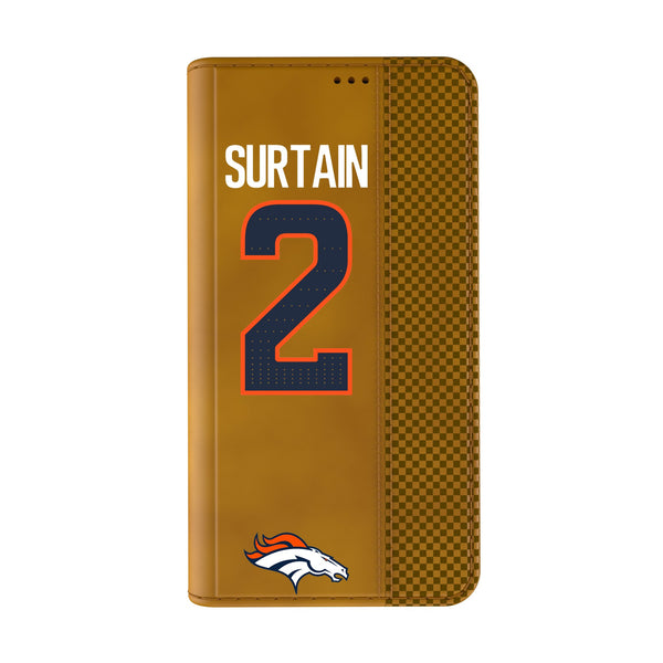 Pat Surtain II Denver Broncos 2 Ready iPhone Folio Phone Case Closed.Jpg