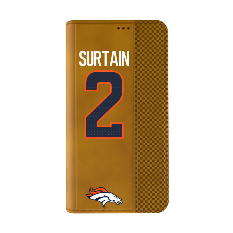 Pat Surtain II Denver Broncos 2 Ready iPhone Folio Phone Case Closed.Jpg
