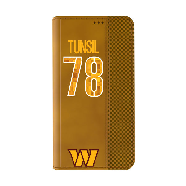 Laremy Tunsil Washington Commanders 78 Game Tactic iPhone Folio Phone Case for Apple iPhone Closed.Jpg