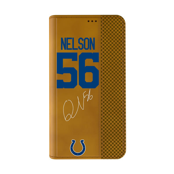 Quenton Nelson Indianapolis Colts 56 Ready iPhone Folio Phone Case Closed.Jpg