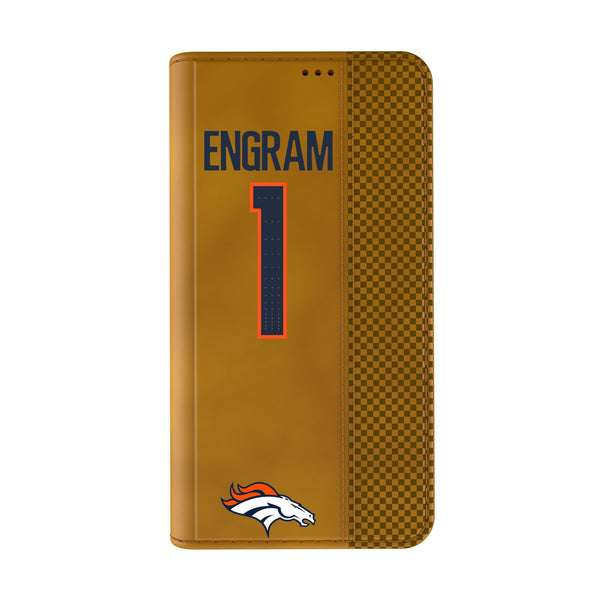 Evan Engram Denver Broncos 1 Game Tactic iPhone Folio Phone Case for Apple iPhone Closed.Jpg