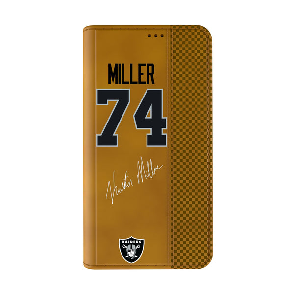 Kolton Miller Las Vegas Raiders 74 Game Tactic iPhone Folio Phone Case for Apple iPhone Closed.Jpg