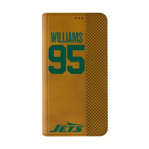 Quinnen Williams New York Jets 95 Ready iPhone Folio Phone Case Closed.Jpg