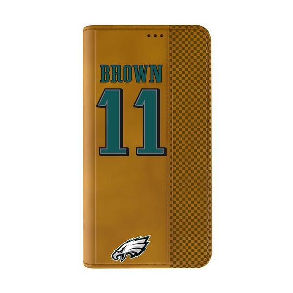 A.J. Brown Philadelphia Eagles 11 Ready iPhone Folio Phone Case Closed.Jpg