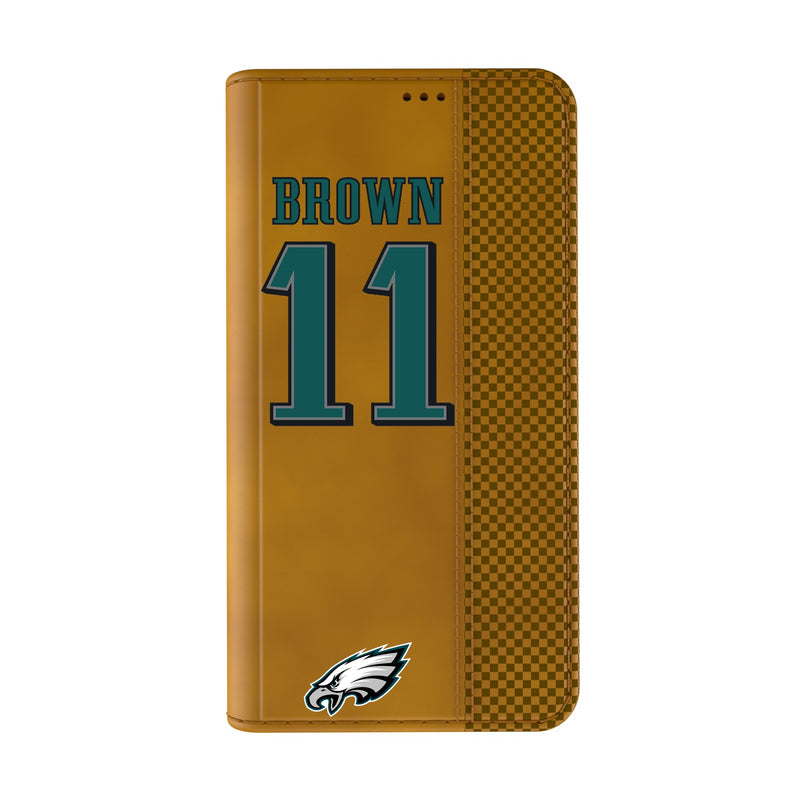 A.J. Brown Philadelphia Eagles 11 Ready iPhone Folio Phone Case Closed.Jpg