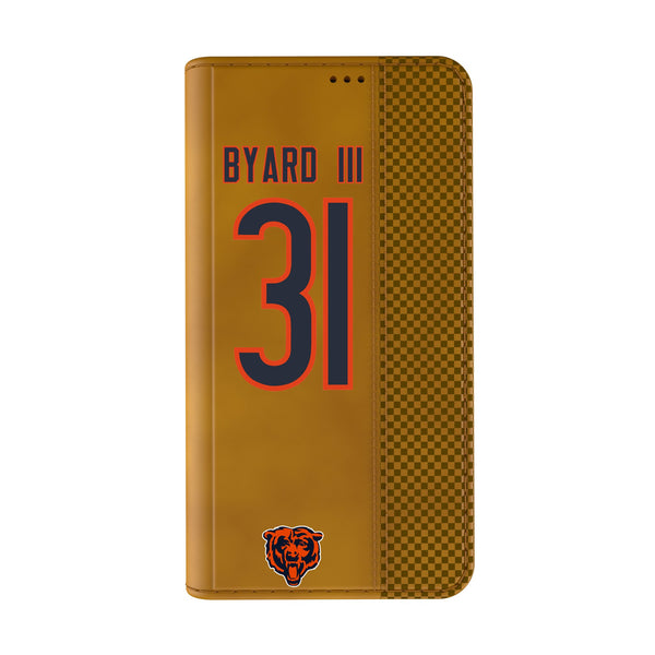Kevin Byard III Chicago Bears 31 Game Tactic iPhone Folio Phone Case for Apple iPhone Closed.Jpg