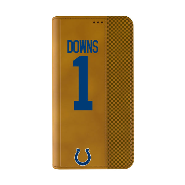 Josh Downs Indianapolis Colts 1 Game Tactic iPhone Folio Phone Case for Apple iPhone Closed.Jpg