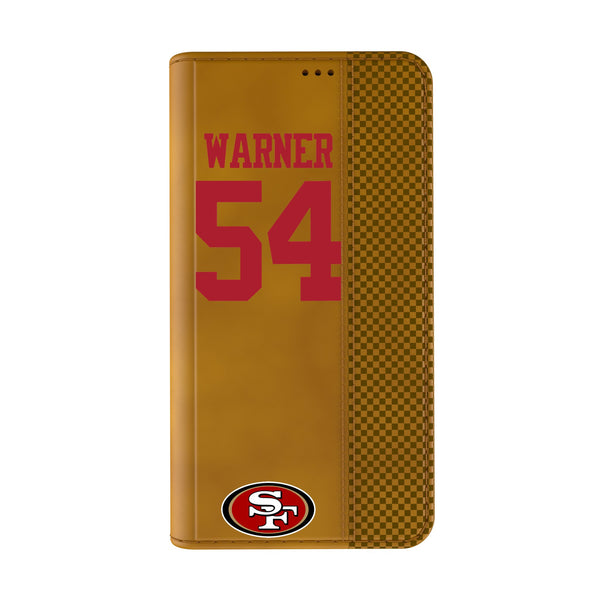 Fred Warner San Francisco 49ers 54 Game Tactic iPhone Folio Phone Case for Apple iPhone Closed.Jpg