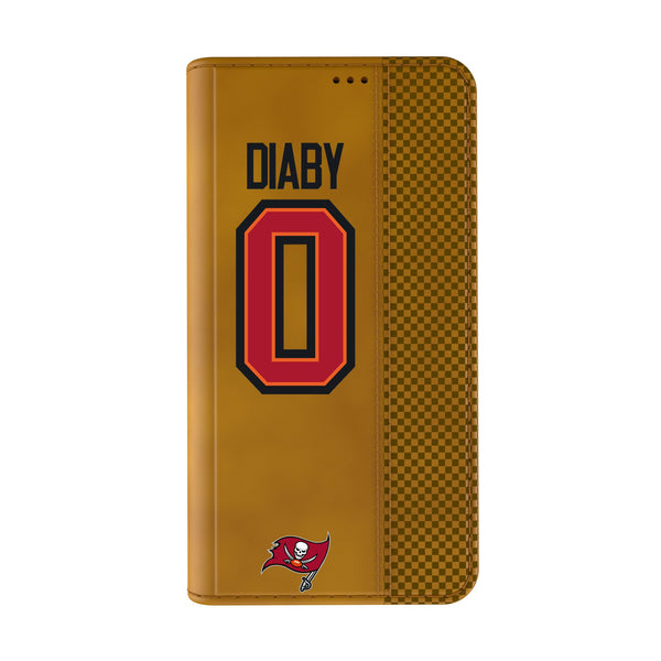 YaYa Diaby Tampa Bay Buccaneers 0 Ready iPhone Folio Phone Case Closed.Jpg