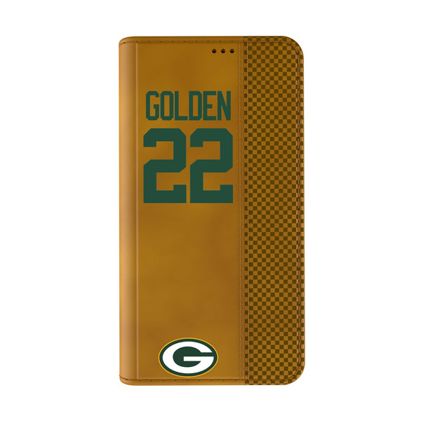 Matthew Golden Green Bay Packers 22 Game Tactic iPhone Folio Phone Case for Apple iPhone Closed.Jpg
