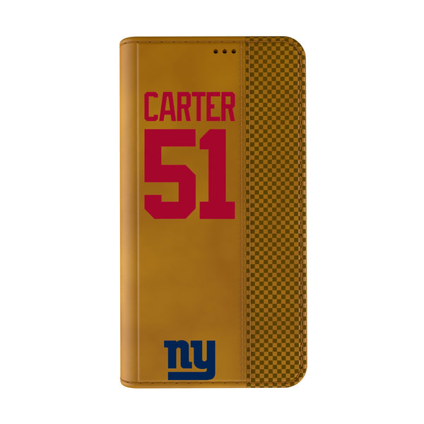Abdul Carter New York Giants 51 Game Tactic iPhone Folio Phone Case for Apple iPhone Closed.Jpg