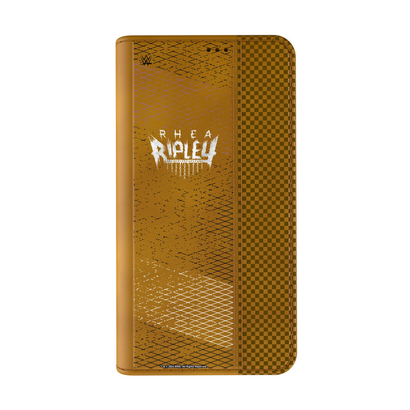 Rhea Ripley Steel iPhone Folio Phone Case for Apple iPhone Closed.Jpg