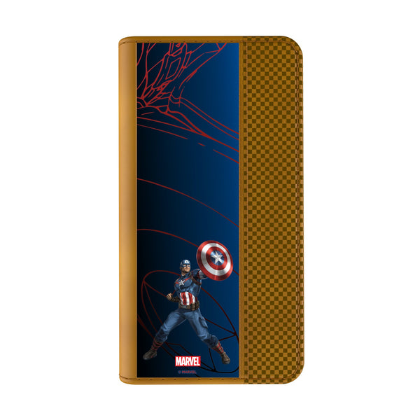 Marvel Avengers Captain America MechLine iPhone Folio Phone Case for Apple iPhone Closed.Jpg