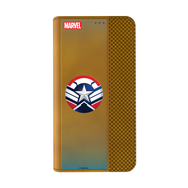 Marvel Avengers Sam Wilson Captain America Grid iPhone Folio Phone Case for Apple iPhone Closed.Jpg