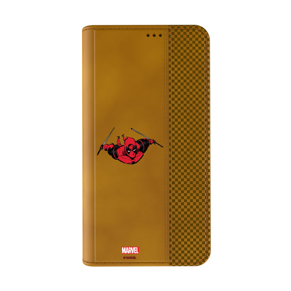 Marvel Deadpool Badge iPhone Folio Phone Case for Apple iPhone Closed.Jpg