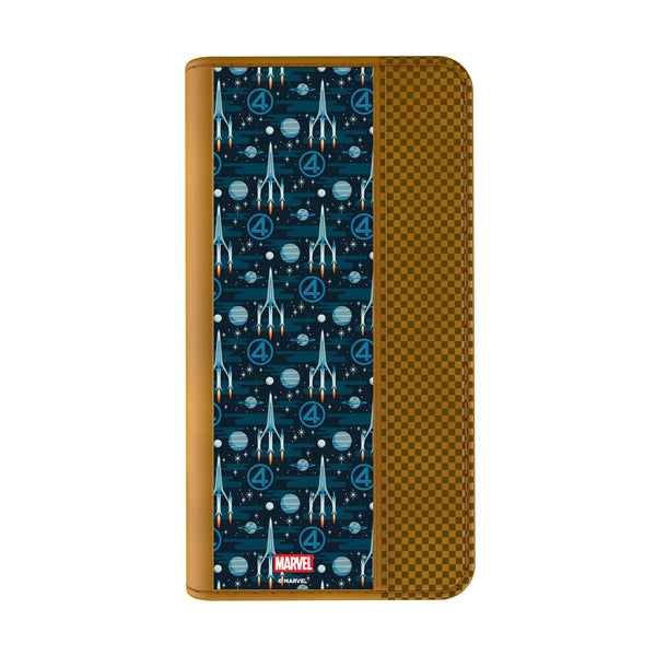 Marvel Fantastic Four Pattern iPhone Folio Phone Case for Apple iPhone Closed.Jpg