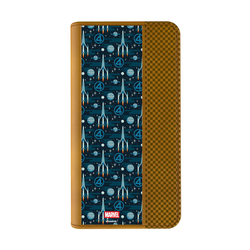 Marvel Fantastic Four Pattern iPhone Folio Phone Case for Apple iPhone Closed.Jpg