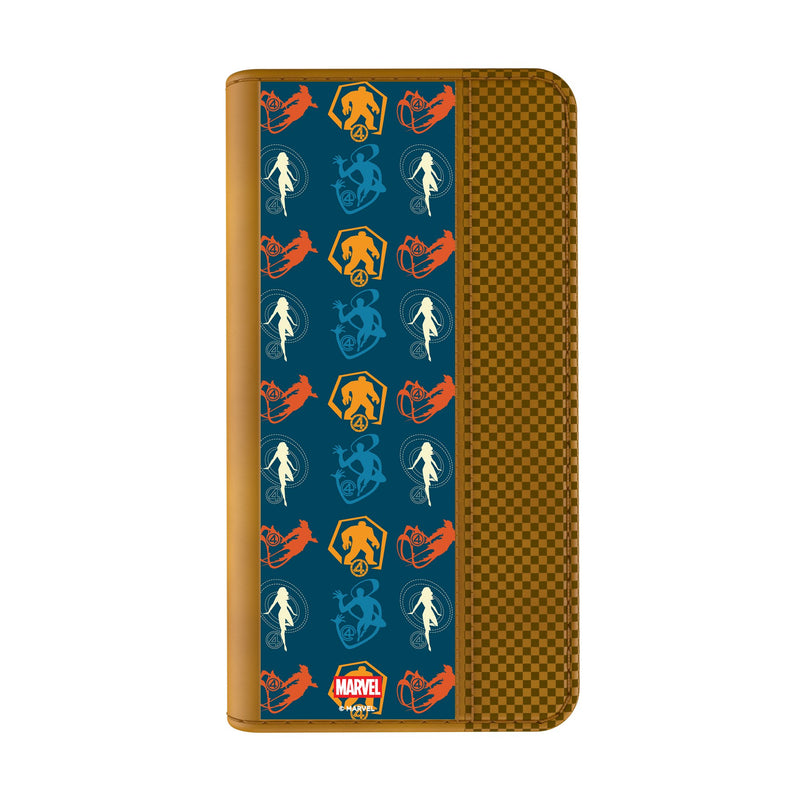 Marvel Fantastic Four Pattern 2 iPhone Folio Phone Case for Apple iPhone Closed.Jpg