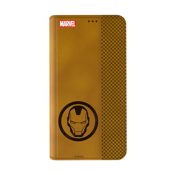 Marvel Avengers Iron Man Sigil iPhone Folio Phone Case for Apple iPhone Closed.Jpg