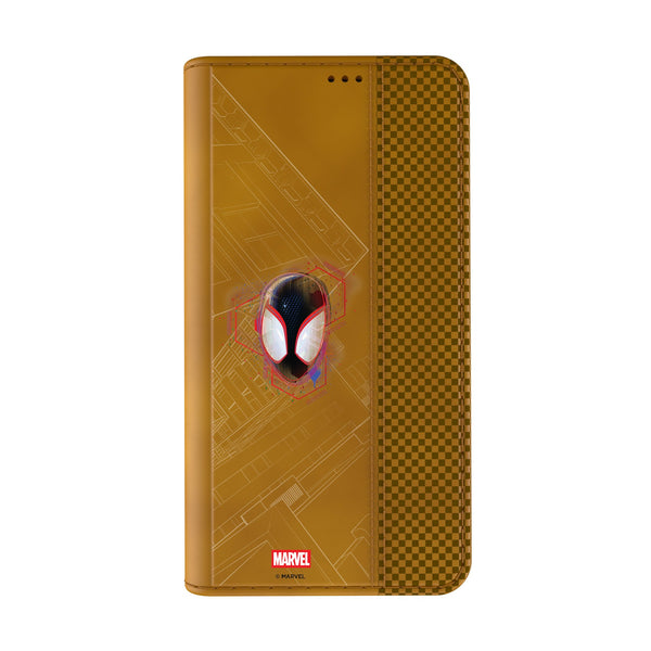 Marvel Miles Morales Badge iPhone Folio Phone Case for Apple iPhone Closed.Jpg