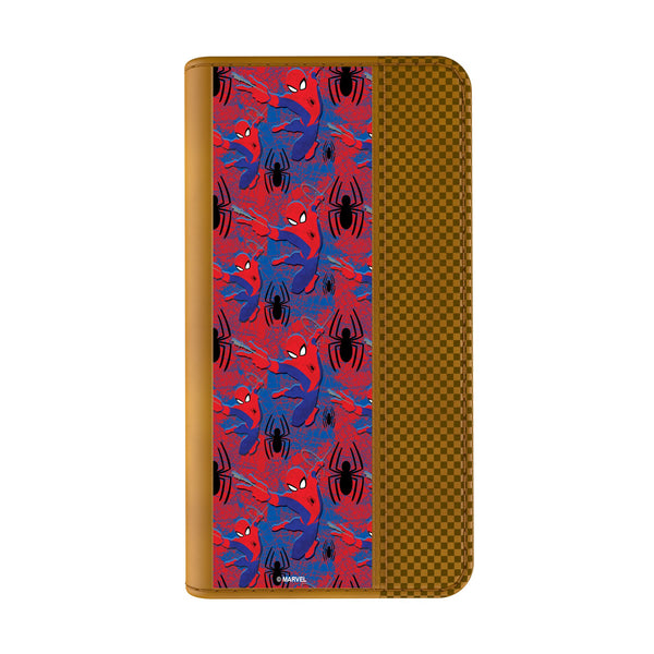 Marvel Spider-Man Pattern iPhone Folio Phone Case for Apple iPhone Closed.Jpg