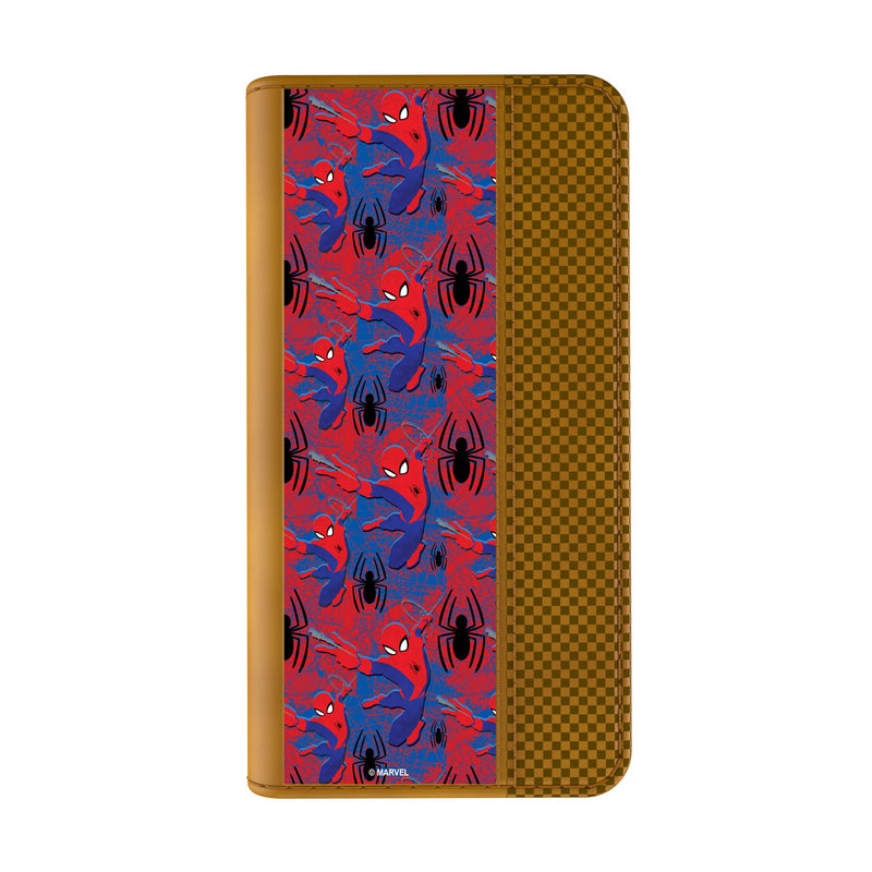 Marvel Spider-Man Pattern iPhone Folio Phone Case for Apple iPhone Closed.Jpg