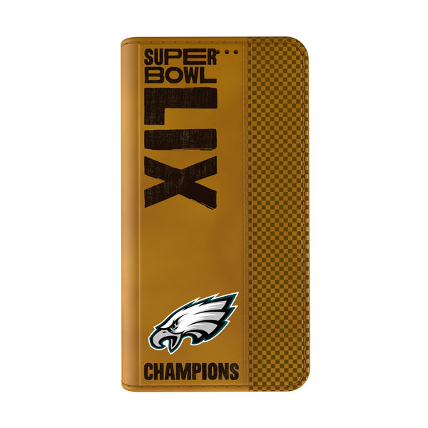 Philadelphia Eagles 2025 Super Bowl iPhone Folio Phone Case for Apple iPhone Closed.Jpg