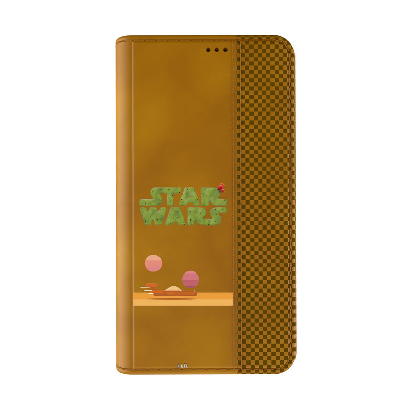 Star Wars Tatooine Locality Fade iPhone Folio Phone Case for Apple iPhone Closed.Jpg